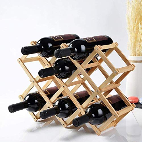 HZWLF Scaffali Portabottiglie in Legno Ornamenti Decorazioni per cucine Soggiorno Elegante e Pratico Stoccaggio Natale