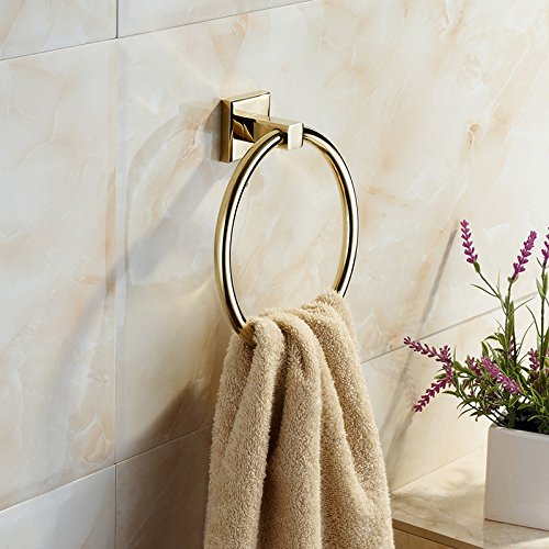 MBYW moderno minimalista portasciugamani portasciugamani da bagno portasciugamani in rame europeo creativo anello retrò oro rosa antico accessori bagno ciondolo adatto per il bagno
