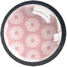Modello Fiore Mandala Floreale Rosa Chiaro Pomelli per Porta Set di 4 Pomelli per Mobili Manopole per Cassetti Cucina Armadio Vetro