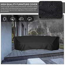 Fodere per mobili da giardino impermeabili 483x99x92cm, fodere per mobili da esterno, fodere per mobili da giardino nere, antipioggia per pioggia e neve, antivento, resistenti allo strappo, set d
