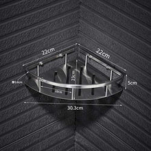 DONGLU mensole Bagno 304 Mensola in Acciaio Inox Cucina Triangolo Maglia Blu Bagno Hardware Parete Rack di Stoccaggio Angolo Cavo E Scarico Pulito