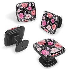Elegant texture paper flower Pomelli per Porta Set di 4 Pomelli per Mobili Manopole per Cassetti Cucina Armadio Vetro