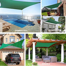 ZXD Verde Scuro Vela ombreggiante Impermeabile 300D Ombrellone Quadrato rettangolo Garden Terrace Canopy Parasole da Nuoto (Color : Dark Green, Size : 4x4m)