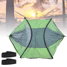 DAUERHAFT Sedia a Dondolo Portatile Amaca ylon Paracadute in Tessuto, per Viaggi in Campeggio all'aperto(Dark Green And Fruit Green)