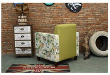 HongTeng Divani Sofà di Legno Solido del Singolo del sofà del sofà del Salone della Camera da Letto del sofà del Salotto di Legno Solido 52 × 71cm (Color : Green, Size : B)