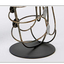 Semplicità Elegante Retro Ornamenti Fatti a Mano in Ferro Battuto, Portabottiglie in Ferro Battuto Portabottiglie da Vino Soggiorno 17Cm * 11Cm * 34Cm Bello Ed Elegante, HJJ
