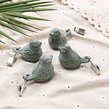 Set di 4 mollette per tovaglia, decorazione per la casa, resistente all’aperto, antivento, per picnic, uccelli, in ghisa, antiruggine, multifunzione, per uso esterno