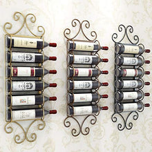 YWYW Cremagliera del Vino Moderna Semplice cremagliera del Vino appesa di Arte del Soggiorno cremagliera del Vino a Parete Creativa della casa della Barra (Colore: Marrone)