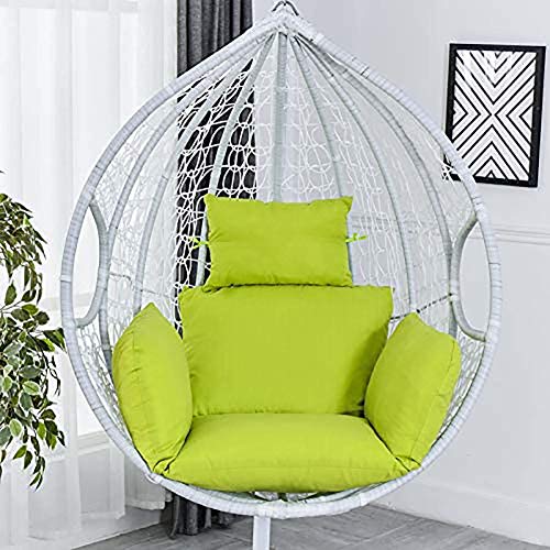 Yxxc Cuscino per Sedia a Dondolo Lavabile Antiscivolo Indoor Outdoor, Cuscini per Sedia a Dondolo per Amaca Cuscini Morbidi per Sedia in Tinta Unita, Cuscini per sedie a Cesto sospeso Verde