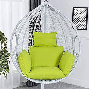 Yxxc Cuscino per Sedia a Dondolo Lavabile Antiscivolo Indoor Outdoor, Cuscini per Sedia a Dondolo per Amaca Cuscini Morbidi per Sedia in Tinta Unita, Cuscini per sedie a Cesto sospeso Verde