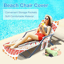 Copertura per sedie a sdraio, Piscina per sedie a sdraio Piscina Sunbath Lounger Covers con tasche laterali, copertura della sedia sulla spiaggia