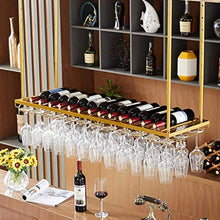 NSYNSY Rastrelliere per Bicchieri da Vino da 40"-60", portabottiglie per Vino - Disponibile in 3 Bracci Regolabili - Oro