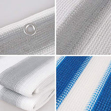 RSTYS - Copertura per schermo da balcone, 3 x 40 cm, per recinzioni in rete, per parabrezza, strisce bianche e blu, per portico, esterno, cortile, patio