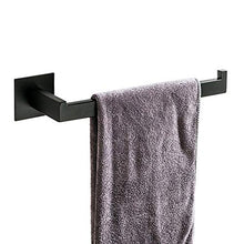 Melairy 4 Pezzi Portasciugamani Set di Accessori di Ferramenta di Bagno di Parete Porta Asciugamani Bagno,Porta Salviette,Porta Carta Igienica,Ganci SUS304 Acciaio Inossidabile Nero