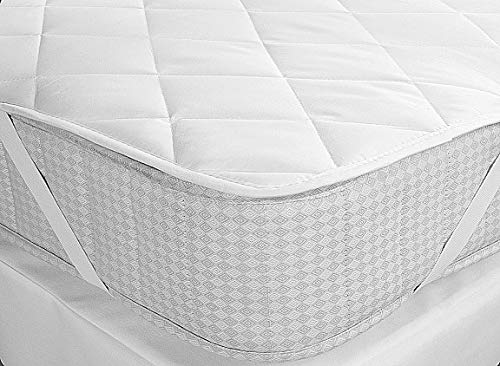 Tata Home Topper Materasso Trapuntato a Quadri Coprimaterasso Imbottito con Elastici Misura Matrimoniale cm 180x200