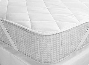 Tata Home Topper Materasso Trapuntato a Quadri Coprimaterasso Imbottito con Elastici Misura Matrimoniale cm 180x200