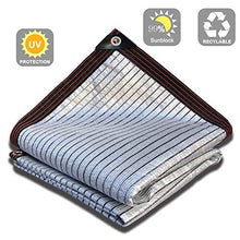 CYY 10x13ft/3x4m Rettangolare Rete Ombreggiante con Occhielli,99% Aluminet Riflettente Resistente Ai Raggi UV/Durevole Impermeabile,Serre Balcone Coperture(Argento)
