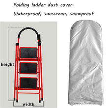 Copertura Mobili Giardino Impermeabile Scala Pieghevole Copertura Antipolvere Impermeabile Protezione Solare Scala Copertura di Stoccaggio Scala Pieghevole Copertura A Prova di umidità,Grey-50×123cm