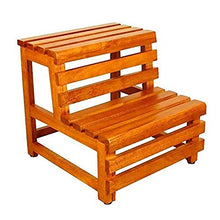 -Step Sgabello 2 gradini Sgabello Scala Bagno Tappetino Vasca da Bagno Doppio Pedale Sgabelli in Legno Piccoli sgabelli Scaletta