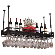 Portavini Portabottiglie in Ferro Sospeso, Regolabile in Altezza, Portabottiglie per Vino da Bar Ristorante, Portabottiglie per Vino, Portaoggetti (Size : 60cm)