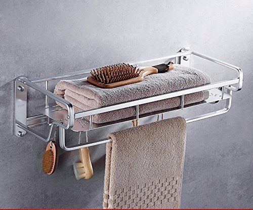 MBYW Portasciugamani Moderno Minimalista Portasciugamani Elegante per Il Bagno di Moda Portasciugamani da Parete Portasciugamani da Bagno in Alluminio con poggia-Spazio