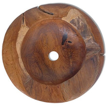 Roderick Irving - Lavabo da bagno in teak massiccio, 45 cm, dimensioni ca. 45 x 12-15 cm (diametro x altezza).