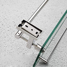 GDFEH Scaffale per Il Bagno Posaggio in Vetro Bagno Bagno Scaffale per Doccia WC Bagno in Acciaio Inox Acciaio Appeso Appeso Rack Asciugamani Rack Asciugamani 5.1x5.1x18.5 Pollici