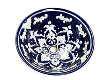 Cristal – Lavandino messicano in ceramica – Cerames | Vasca 40,5 cm x 15 cm | Lavabo da appoggio in Messico per bagno, ospiti, WC