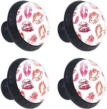 Baci Modello Labbra Sexy Pomelli per Porta Set di 4 Pomelli per Mobili Manopole per Cassetti Cucina Armadio Vetro