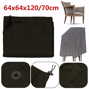 Baogu - Copertura impermeabile per sedie da giardino impilate, 25,1" x 25,1" x 47,2"