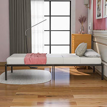 WGYDREAM Letto Base per Rete Solida Struttura per Letto Singolo in Metallo Nero per Ampio Spazio di Archiviazione per Adulti, Senza Attrezzi per Il Montaggio, 200x90 Cm