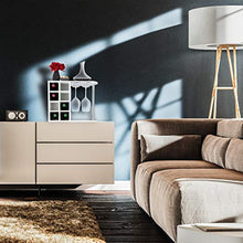 relaxdays Scaffale Portabottiglie, Grande, con Porta Calici, Cantinetta per 8 Bottiglie HxLxP: 42 x 52 x 28 cm, Bianco, Truciolato