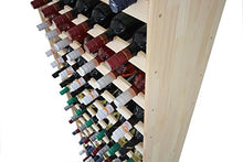 Len Mar.de - Scaffalatura in legno per bottiglie di vino, capienza 91 bottiglie, modello: RW-3-91