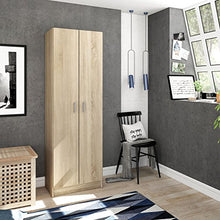 Fores Diseño s.l. Kawai S01 Armadio Multiuso, 58,5X37X180 H cm, Rovere Spazzolato, Melamina, melammina