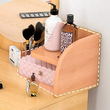 per Le Donne Ragazze Camera da Letto,Set di Sgabelli Imbottiti,Tavolo da Trucco Tavolo da Toeletta con Specchio Rotondo,2 Cassetti Grandi,Scaffali di Stoccaggio-Blue-c 60x40x119cm(24x16x47inch)