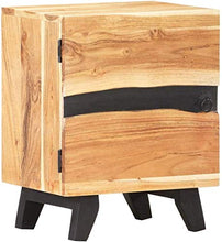 H-CAR Comodino Comodino Comodini Finitura Laterale Tavolo per Cameretta 40x30x51 Cm Legno Massello di Acacia