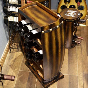 Botte di Vino in Legno Portabottiglie Portabottiglie in Legno Modellazione di Botte in Legno massello per casa di Famiglia Bancone Bar Hotel Ristorant