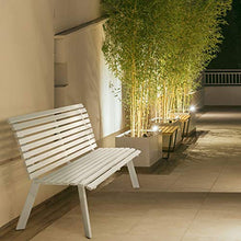 Bizzotto Panca 3 POSTI PANCHE Giardino Seduta PANCHINA Esterno Acciaio Verniciato Bianco Mali 150 CM