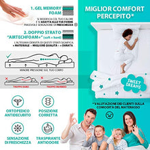 OnNuvo Materasso New Gel Memory Foam, 25 cm, Antidecubito, Alta Densita' 50-55 kg/m3, AirTeachFoam+, Ortopedico, Ipoallergenico, Ergonomico, Certificato, Sfoderabile, Lavabile (160x200x25) Firenze