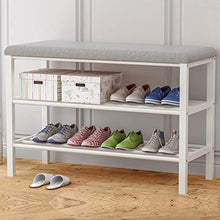 XWZH Cabinet Scarpe da Polvere Rack da Scarpe con panchina Top 80x30x50cm Scaffali Metallici per riordinare da 6 a 8 Paia di sedili Imbottiti di shuoi per sedersi 2 Persone (Color : Gray)