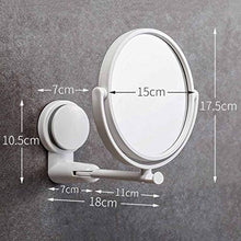 Specchio Trucco, Specchio da Parete per Bagno, Bifacciale Specchio per il trucco, Specchio Cosmetico Pieghevole, Lente d'ingrandimento 2x, 360 ° Girevole, Retrattile, per Camera da Letto, Desktop
