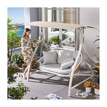 HLZY Grande aliante all'aperto con Supporto, Sedie a Battente all'aperto con Cuscini e Cuscini, Princess Swing Bed Garden Swing Outdoor Swing Seden Banco