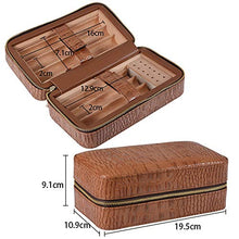 Cigar Box di stoccaggio Cuoio Cigar Humidor di Legno Legno di Cedro 6 Stick Marrone Nero Perfetto da Usare in Ufficio e Camera da Letto (Color : Brown, Size : 18.6x10x8cm)
