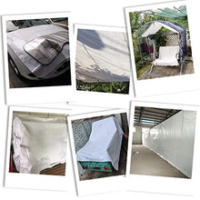 MTYLX Outdoor Multifunzionale Tela Cerata, Panno Di Oxford Capannone Panno D'Argento Spessore Bianco È 0.45Mm Pioggia/Shading/Copertura/Protezione Solare,4 * 4M,4 * 4M