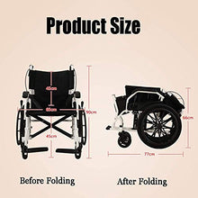 Sedia A Rotelle Pieghevole Forniture Mediche per Sedia A Rotelle Leggera - Schienale E Braccioli Imbottiti - Braccioli Rimovibili | Poggiapiedi Regolabili | Nero A