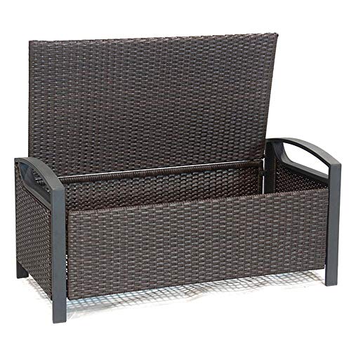 BOPP Cassapanca da Esterno Contenitore, Protezione Solare Contenitore da Esterno Impermeabile Cassapanca da Giardino per Esterno, Sgabello Stoccaggio Adatto per Giardino Esterno con Balcone