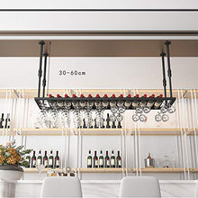 JHGJBJ Appesa Vino Rack Metallo, Forte E Stabile Soffitto Ferro Titolare Appeso Calice, Il Braccio può Essere Regolata da Altezza 30-60cm (Size : 80x30cm)