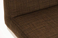 CLP Sgabello Bar Panama In Tessuto I Sgabello Alto Girevole E Regolabile 58-82 CM, Colore:marrone, Colore del telaio:acciaio inossidabile