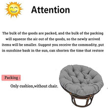 Papasan - Cuscino rotondo per sedia a nido d'uovo, con laccetti, per interni ed esterni, impermeabile, 100 x 100 cm
