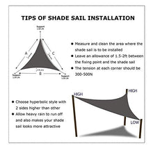 fdxcf Recinzione sole Tenda a vela, all'aperto Sun tonalità della maglia Triangolo Destra protezione solare anti-UV Park Terrace parco divertimenti poliestere resistente allo strappo, 12 colori,Viol